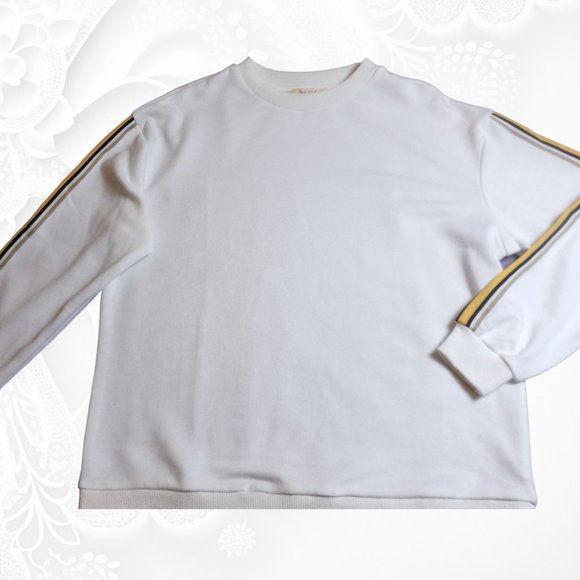 Women's Sweatshirt White NEW long sleeve top casual comfort athletic pullover - Picture 1 of 6